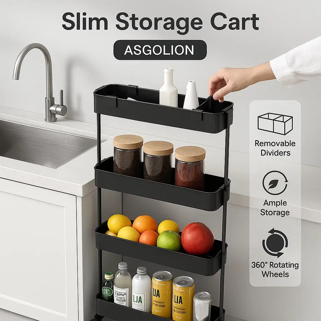 slim storage cart