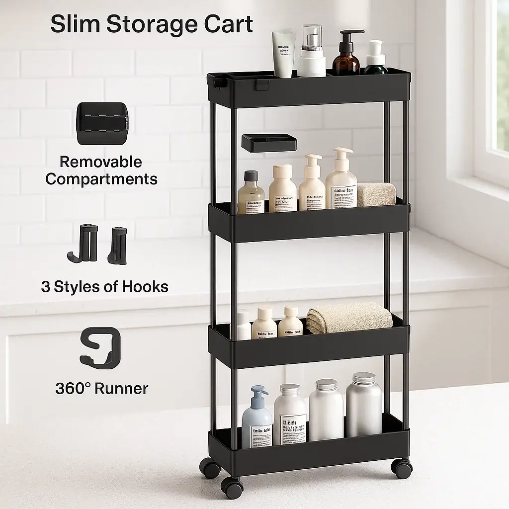 slim storage cart