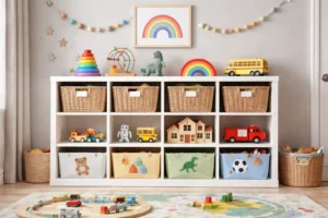 toy storage shelves