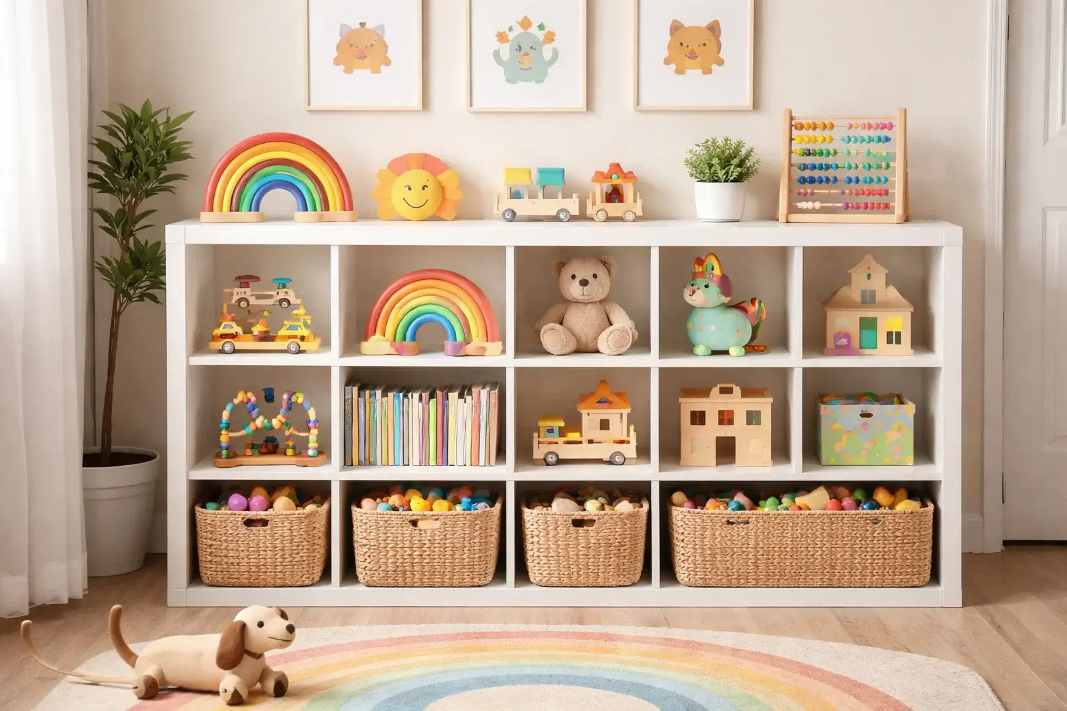 toy storage shelves